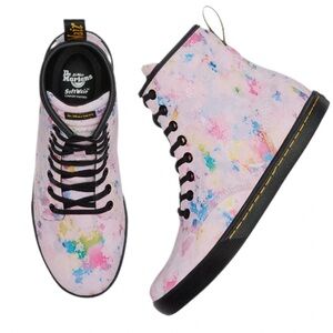 Dr. Martens Sheridan Women’s Valentines Pink Confetti Suede Boots US 10